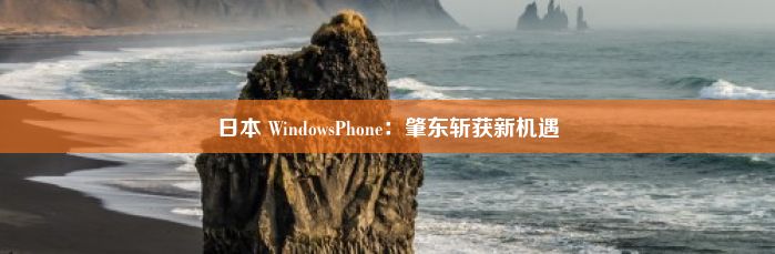 日本 WindowsPhone：肇东斩获新机遇